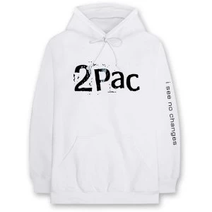 image of Tupac - I See No Changes Mens Large Pullover Hoodie - White