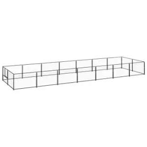 Image of Vidaxl Dog Kennel Black 14 M Steel