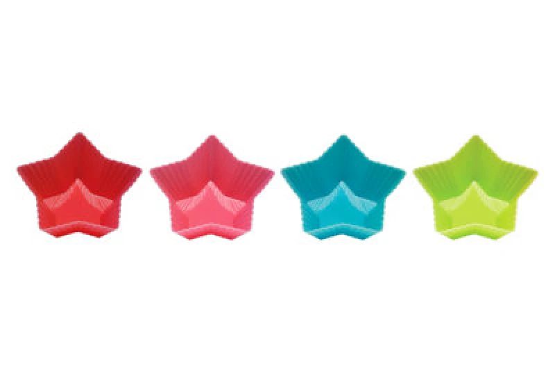Image of Premier Housewares Silicone Moulds Set Of Four Star Moulds Multi