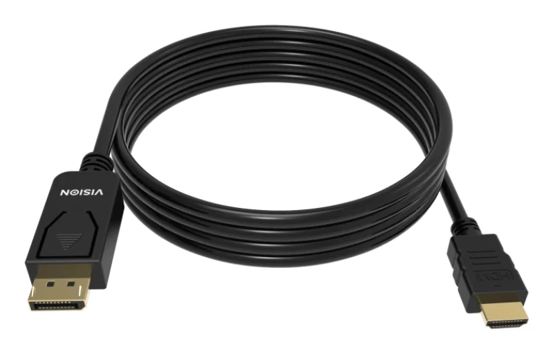 Image of Vision TC 2MDPHDMI8K/BL video cable adapter 2m DisplayPort HDMI Black