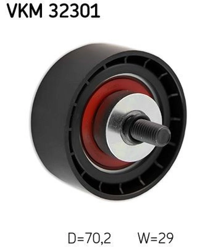Image of SKF VKM 32301 Idler Pulley with fastening material Deflection/Guide Pulley,v-ribbed belt (312)