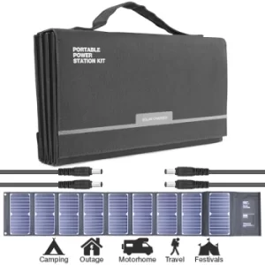 image of Hyundai H60 60W Portable and Foldable Solar Charger With USB and DC Connectivity