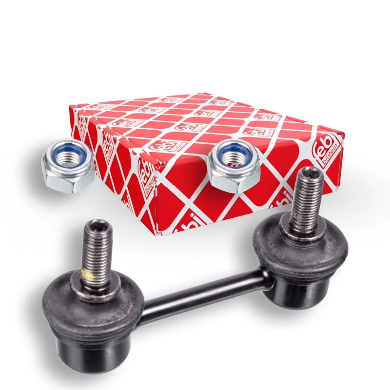 Image of FEBI BILSTEIN 23715 Anti-roll bar link OE Turbo NEW, Rear Axle Right, with nuts Steel Link Stabiliser (3229)