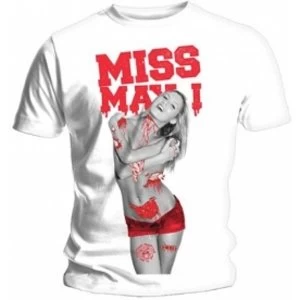 Image of Miss May I Gore Girl Mens White T Shirt: Large