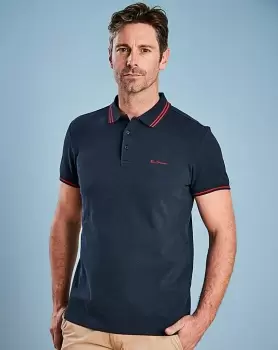 Image of Ben Sherman Script Pique Polo L