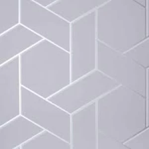 Image of Arthouse Parquet Geometrical Silver Wallpaper