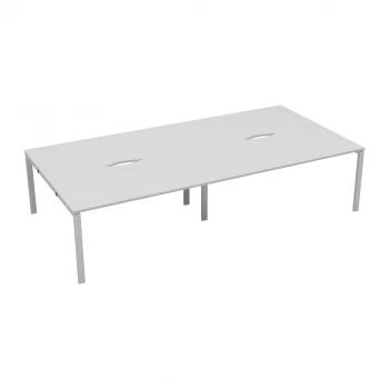 CB 4 Person Bench 1400 x 800 - White Top and White Legs