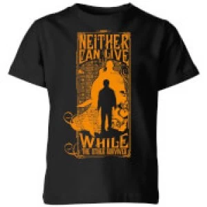 Image of Harry Potter Neither Can Live Kids T-Shirt - Black - 11-12 Years