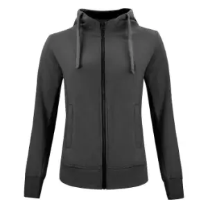 Image of Clique Womens/Ladies Classic Melange Full Zip Hoodie (XL) (Anthracite)