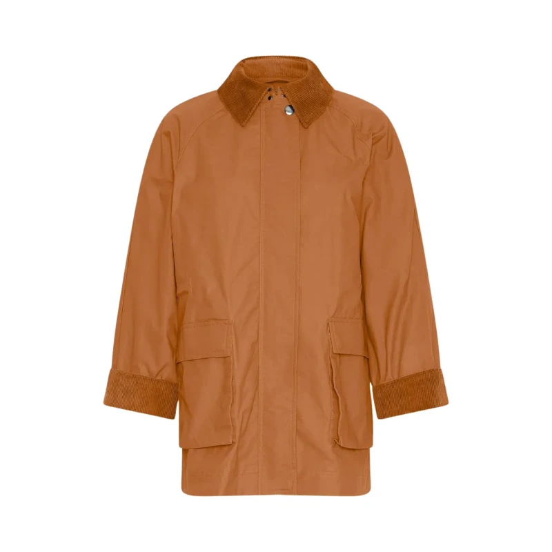 Image of Mid-length womens coat Moss Copenhagen Oana Orange Female XS