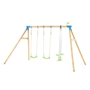 image of TP Toys Woburn Wooden Triple Swing Set