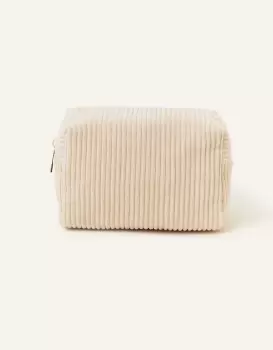 image of Accessorize Womens Cord Make Up Bag, Size: L 18cm x W 11 cm