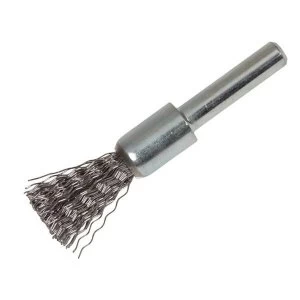 image of Lessmann Pointed End Brush with Shank 12/60 x 20mm, 0.30 Steel Wire