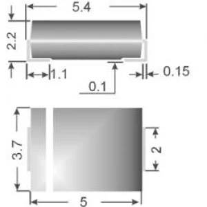 image of Zener diode Z2SMB6.8 Enclosure type semiconductors DO 214AA Semikron