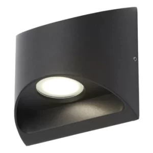 image of Zinc LED Wall Light Downlight 8W Cool White MANU Black