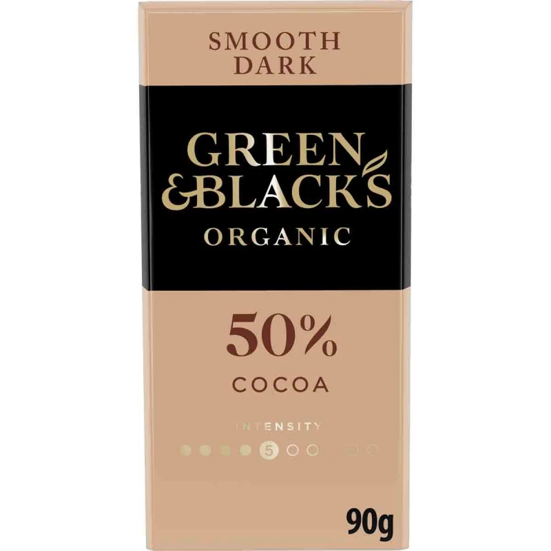 Image of Cadbury Gifts Direct G&B Organic Smooth 50% Dark Chocolate Bar 90g 4240998