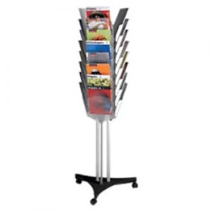 Image of Paperflow Freestanding Mobile Literature Display A4 Black