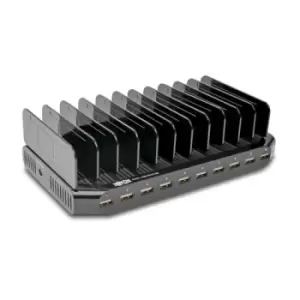 Image of Tripp Lite U280-010-ST-CEE 10-Port USB Charging Station with Adjustable Storage 12V 8A (96W) USB Charger Output Schuko Power Cord