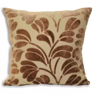 Image of Palm Chenille Cushion Beige, Beige / 40 x 60cm / Cover Only