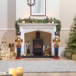 Image of The Winter Workshop - 3ft Red Nutcracker With Drum - New Design