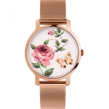 image of Timex Pink And Rose Gold 'Boutique Ladies Chronograph Classical Watch - TW2U19000