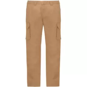 image of Kariban Adults Unisex Multi-Pocket Cargo Trousers (40R) (Camel) - Camel