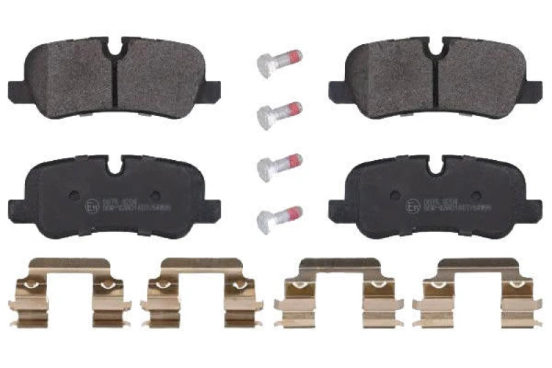 Image of Blue PRINT ADJ134205 Brake pad set Rear Axle, prepared for wear warning indicator, with bolts/screws Brake Pad Set,disc brake (402)