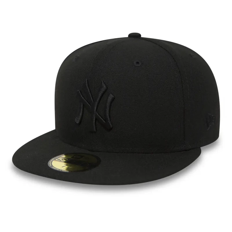 Image of New Era New York On Cap Black 7 5/8