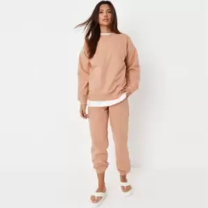 image of Missguided Sweater Jogger Set - Beige