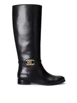 Image of Lauren by Ralph Lauren Bridgette-boots-tall Boot - Black, Size Us 9 = UK 7, Women