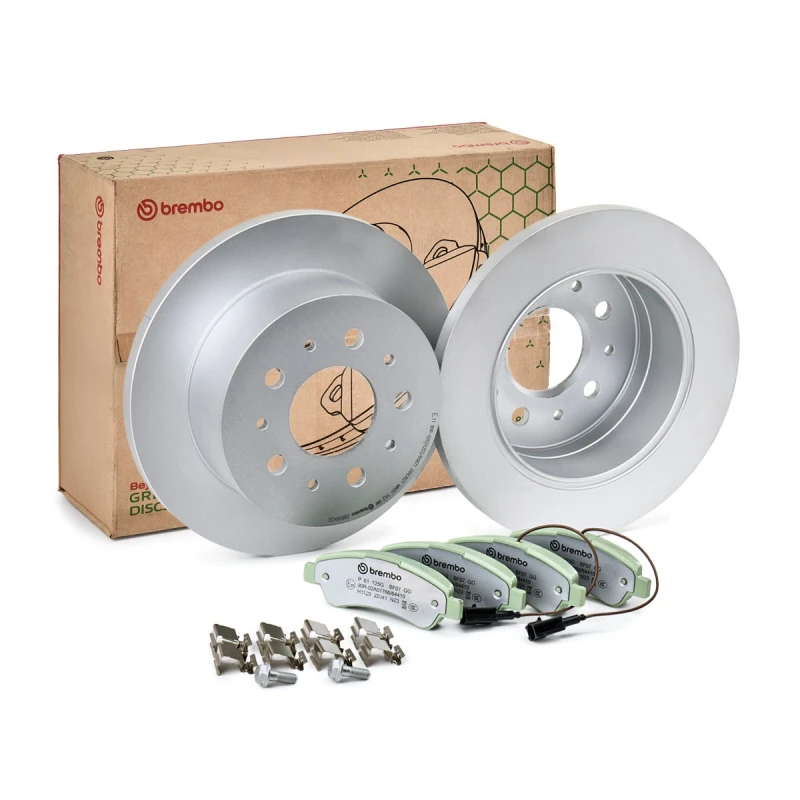 Image of BREMBO Brake discs and pads set BREMBO KT 10 003