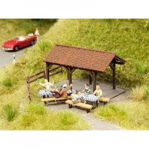 image of NOCH 0012031 H0 Themen-Set garden party Laser-cut assembly kit