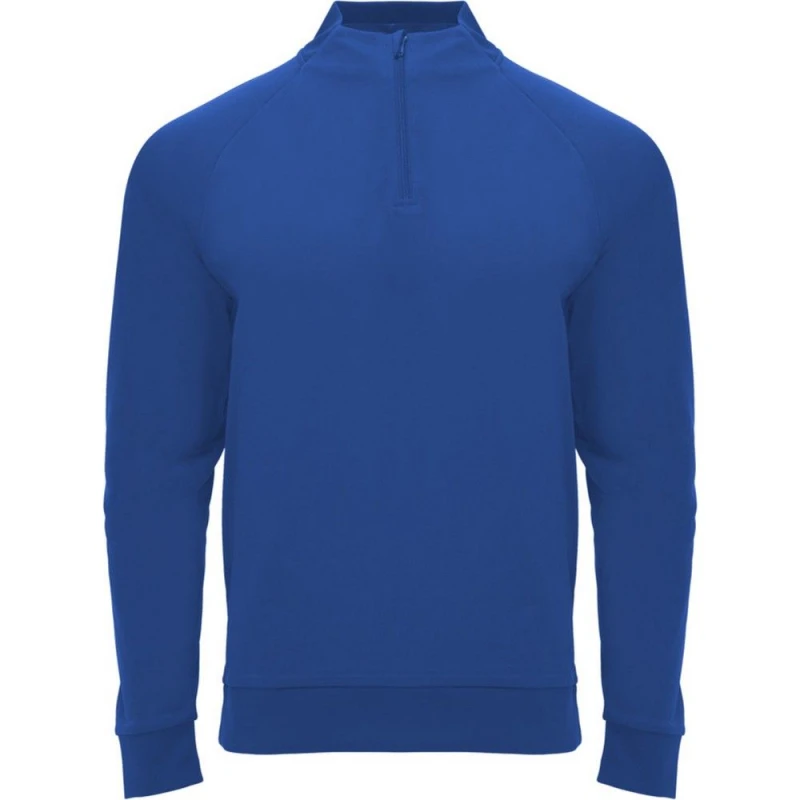 Image of ROLY Mens Epiro Quarter Zip Long-Sleeved Sweatshirt in Blue Size: Small Blue Male S