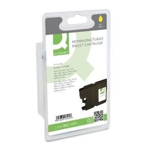 Image of Q-Connect Brother Remanufactured Yellow Inkjet Cartridge LC1100Y