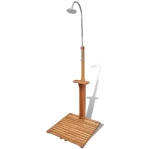 image of Wooden Garden Shower Vidaxl brown