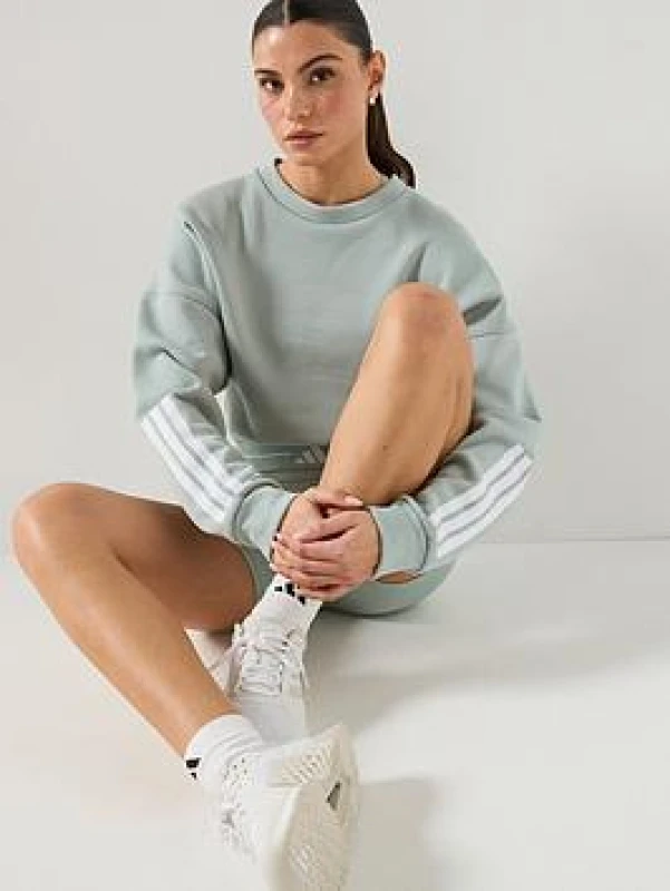 Image of Sweatshirt woman adidas Hyperglam 3-Stripes Vert Female M