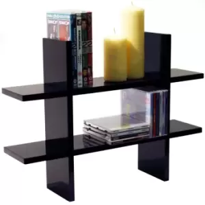 image of Techstyle Geo Wall Mounted Floating Storage/ Display Shelf Black