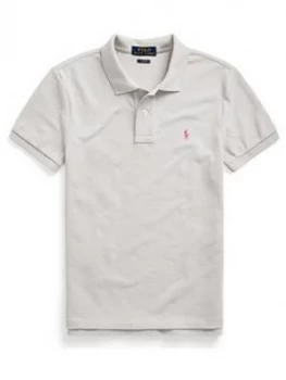 Image of Ralph Lauren Boys Classic Short Sleeve Polo, Light Grey, Size 10-12 Years, M
