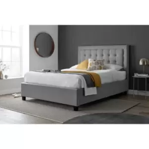 Image of Brandon Grey Fabric Ottoman Bed Double