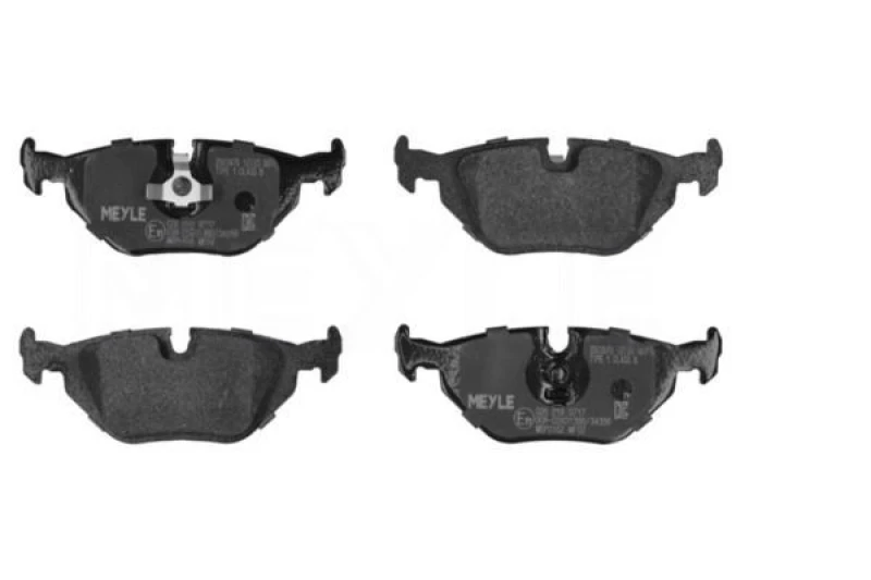 Image of MEYLE 025 216 0717 Brake pad set Rear Axle, prepared for wear warning indicator, Original Quality, with anti-squeak plate Brake Pad Set,disc brake (4