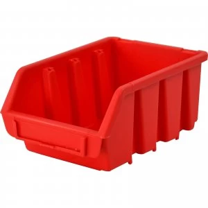 image of Faithfull Ergobox Interlocking Storage Bin Red 116mm 161mm 75mm