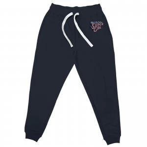 Image of DC Super Girl Embroidered Unisex Joggers - Navy - L