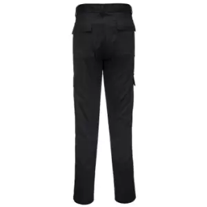 Image of Portwest - C711BKR40 - sz Regular 40 Slim Fit Combat Trouser - Black