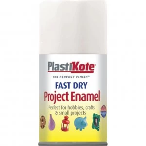 Image of Plastikote Dry Enamel Aerosol Spray Paint White 100ml