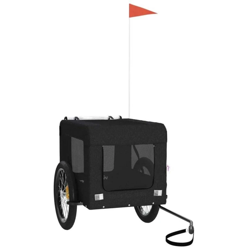 Image of VIDAXL Pet Bike Trailer Black Oxford Fabric&Iron vidaXL 8720845770112