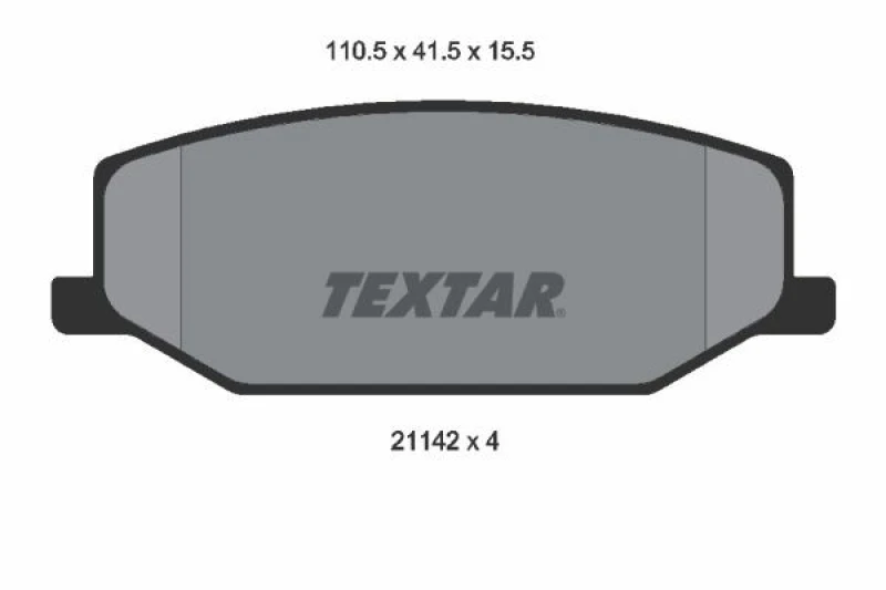 Image of Brake pad set TEXTAR 2114202