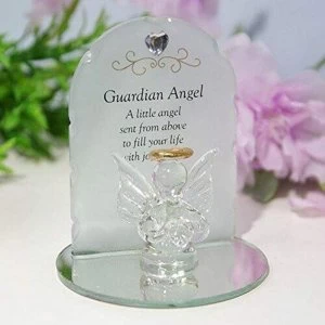 Image of Thoughts Of You Glass Angel Ornament - Guardian Angel