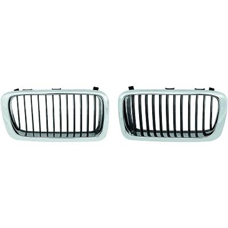 Image of DIEDERICHS 1242040 Radiator Grill Right, chrome/black Radiator Grille (472)