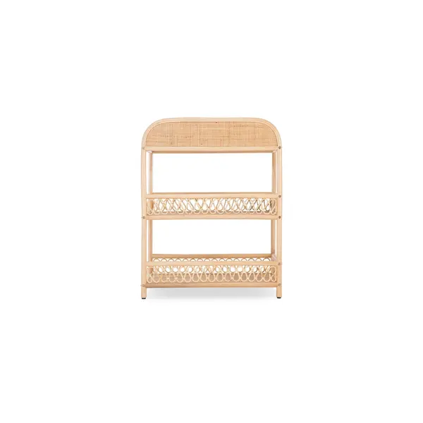 Image of CuddleCo Aria Open Changing Unit, Rattan Brown