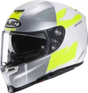 image of HJC RPHA 70 Terika Helmet, white-yellow, Size L, white-yellow, Size L